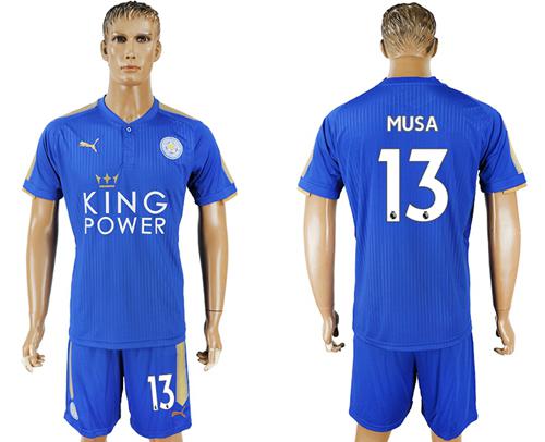 Leicester City #13 Musa Home Soccer Club Jersey